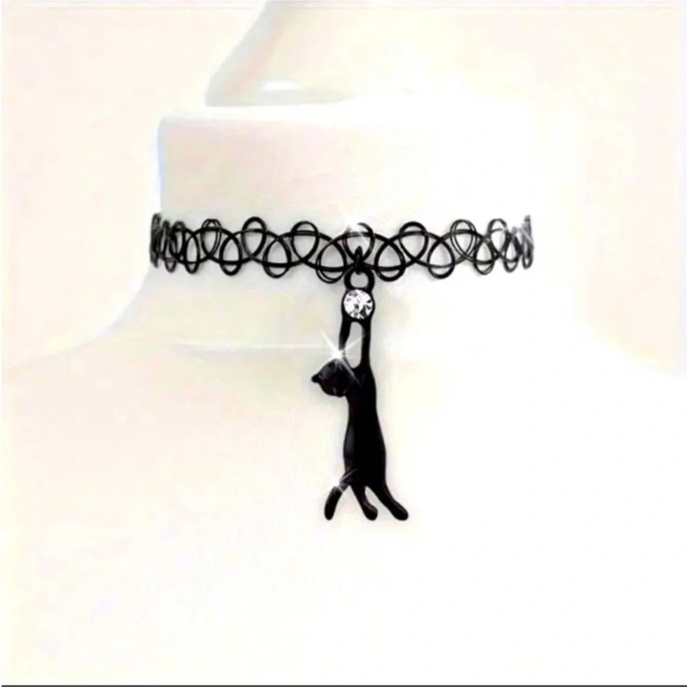Black Cat Choker Necklace